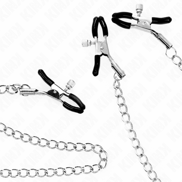 KINK - PINZAS PARA PEZONES Y CLÍTORIS CON CADENA 30 CM MODELO 2 - Imagen 4
