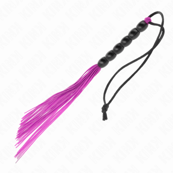 KINK - MINI LÁTIGO DE SILICONA CON AGARRE 6 BOLAS MORADO 26 CM - Imagen 2