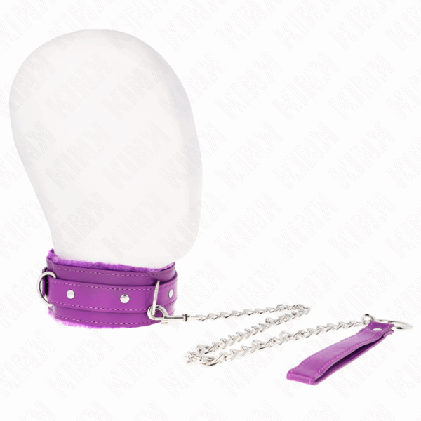 KINK - COLLAR CON CORREA 65 CM CON RESTRICCIONES MORADO AJUSTABLE 36-42 CM X 5.5 CM - Imagen 2