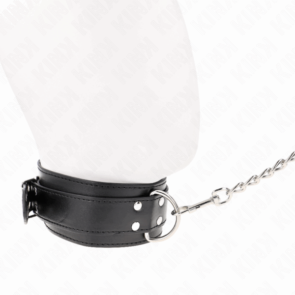 KINK - COLLAR CON CORREA 65 CM HEBILLAS PLATEADAS AJUSTABLE 33-46 CM X 5.5 CM - Imagen 3
