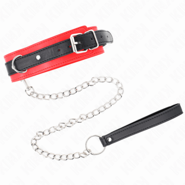 KINK - COLLAR CON CORREA 65 CM MODELO BÁSICO MODELO 3 ROJO 53 X 5 CM - Imagen 5