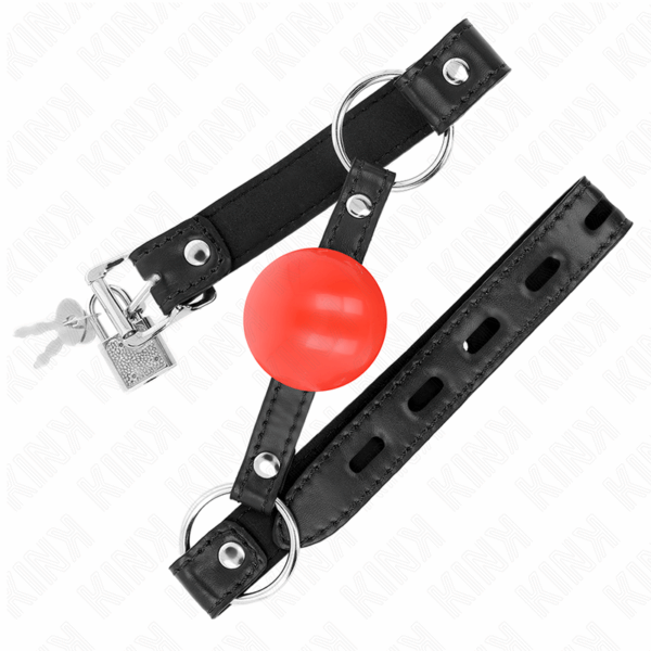 KINK - MORDAZA DE BOLA 4 CM TPE ROJO 60 x 2 CM - Imagen 2