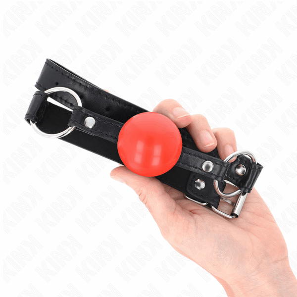 KINK - MORDAZA DE BOLA 4 CM TPE ROJO 60 x 2 CM - Imagen 4