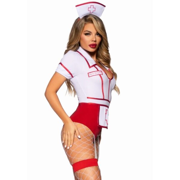 LEG AVENUE - DISFRAZ ENFERMERA SEXY ROJO/BLANCO S - Imagen 3