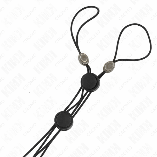 KINK - PINZAS PARA PEZONES DETALLE NEGRO CON ELÁSTICO NEGRO - Imagen 2