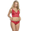 SUBBLIME - 953898 SET 3 PIEZAS ENCAJE Y SATEN ROJO S/M - Imagen 4