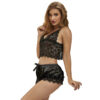 SUBBLIME - 953935 PIJAMA SEXY SATEN Y  ENCAJE NEGRO S/M - Imagen 3