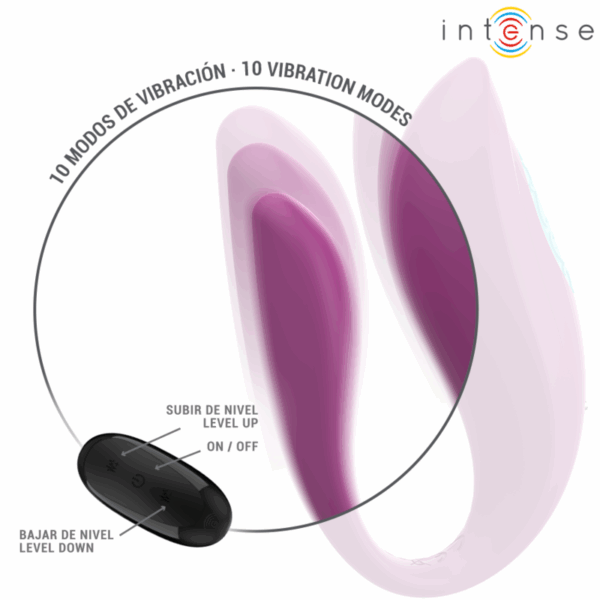 INTENSE - ANNIE ESTIMULADOR  VIBRADOR FORMA DE U MORADO CONTROL REMOTO - Imagen 4