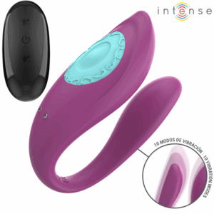 INTENSE - ANNIE ESTIMULADOR  VIBRADOR FORMA DE U MORADO CONTROL REMOTO