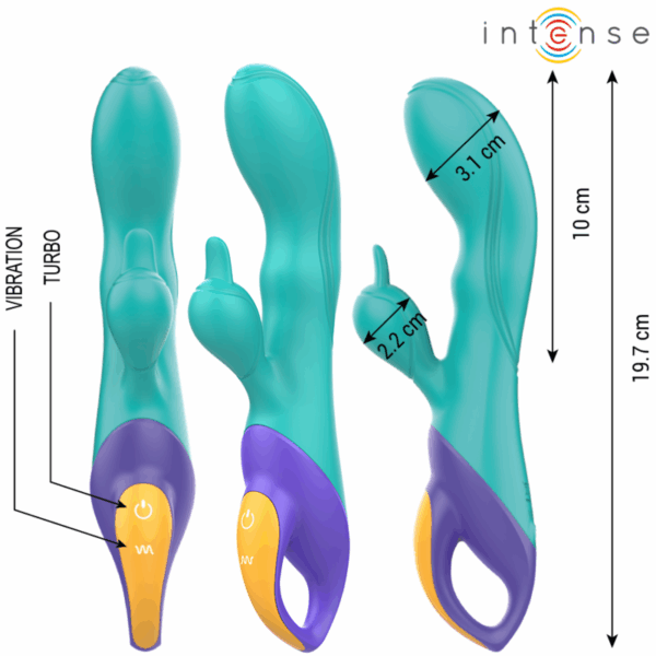 INTENSE - FRED VIBRADOR RABBIT AZUL - Imagen 2