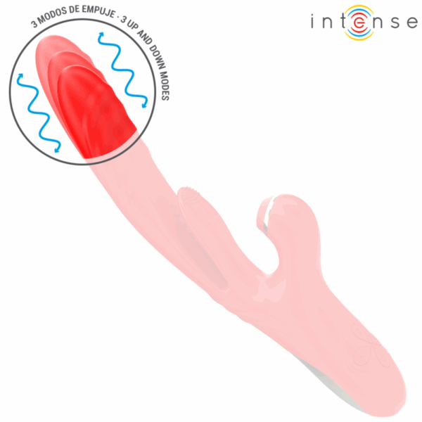 INTENSE - KAROL VIBRADOR MULTIFUNCIÓN EMPUJE  ESTIMULACIÓN  ONDAS ESTIMULADORAS ROJO - Imagen 3