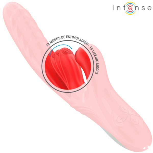 INTENSE - KAROL VIBRADOR MULTIFUNCIÓN EMPUJE  ESTIMULACIÓN  ONDAS ESTIMULADORAS ROJO - Imagen 4