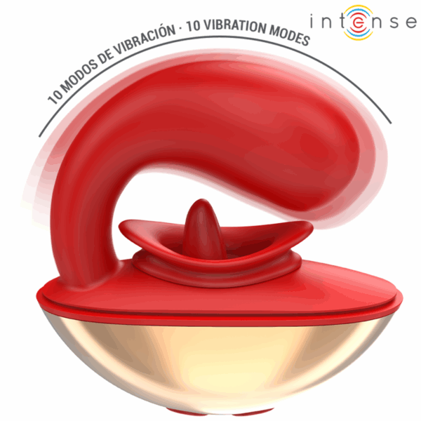 INTENSE - MARIAH VIBRADOR  ESTIMULADOR EN FORMA DE U 10 VIBRACIONES ROJO - Imagen 2