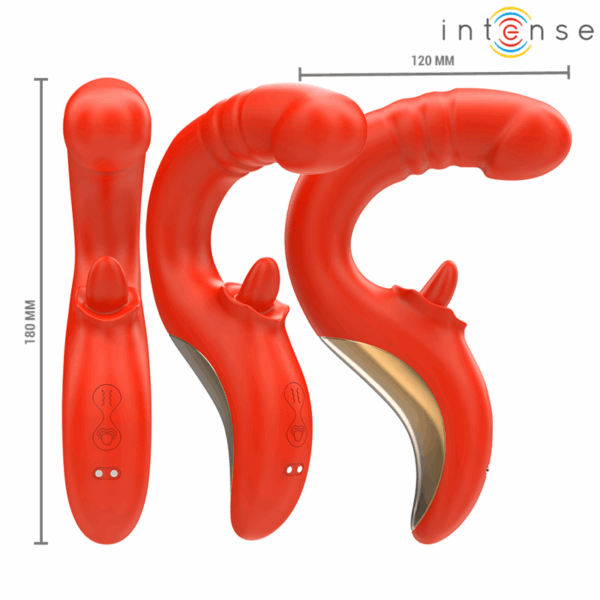 INTENSE - PAULINA VIBRADOR  ESTIMULADOR EN FORMA DE U ROJO - Imagen 3