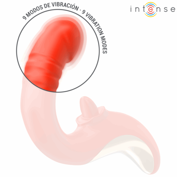 INTENSE - PAULINA VIBRADOR  ESTIMULADOR EN FORMA DE U ROJO - Imagen 5