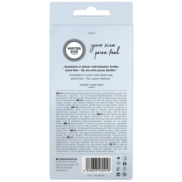 MISTER SIZE - PRESERVATIVOS TALLA S 49 MM (10 UNIDADES) - Imagen 3