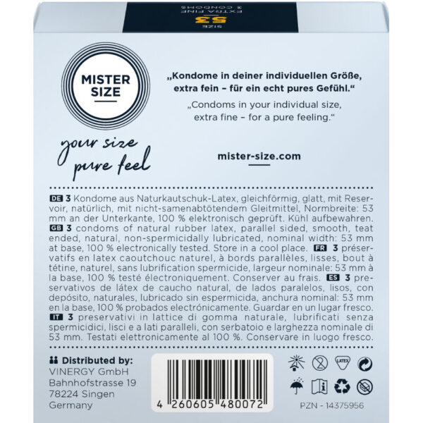 MISTER SIZE - PRESERVATIVOS TALLA M 53 MM (3 UNIDADES) - Imagen 3