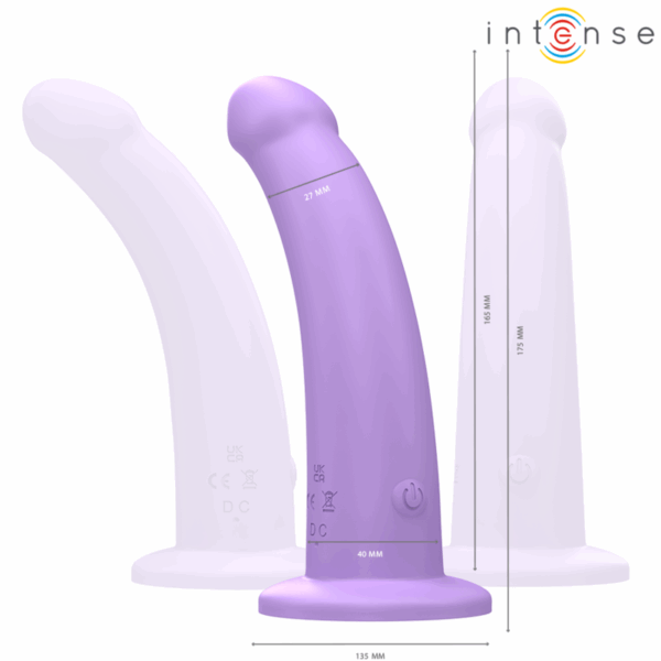 INTENSE - EDDIE VIBRADOR 17,5 CM 10 VIBRACIONES MORADO CONTROL REMOTO - Imagen 2