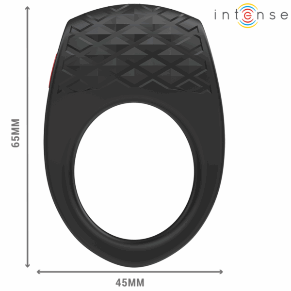 INTENSE - CLOVER ANILLO VIBRADOR PENE 10 VIBRACIONES NEGRO - Imagen 4