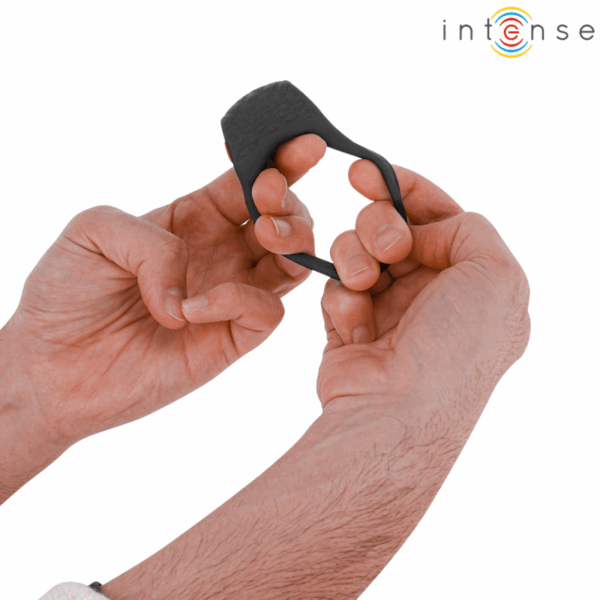 INTENSE - CLOVER ANILLO VIBRADOR PENE 10 VIBRACIONES NEGRO - Imagen 5