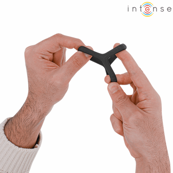INTENSE - CARSON ANILLO DOBLE PARA PENE SILICONA NEGRO MODELO 4 - Imagen 3