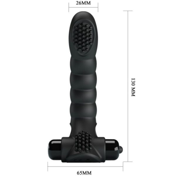 PRETTY LOVE - ALEXANDER VIBRADOR DE DEDO 10 VIBRACIONES NEGRO - Imagen 4