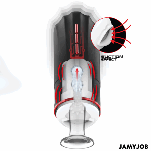 JAMYJOB - MEGABITE MASTURBADOR BOCA AUTOMTICO 5 MODOS ONDAS ESTIMULADORAS Y VIBRACIÓN - Imagen 2