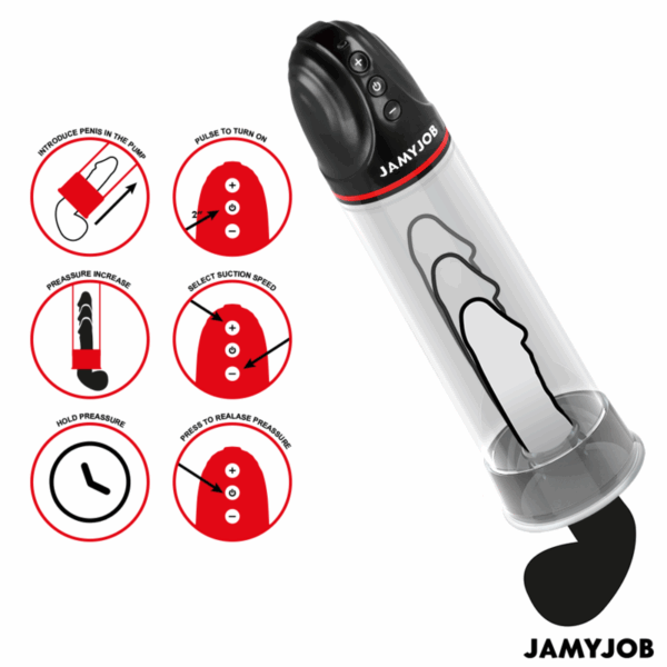 JAMYJOB - XPAND BOMBA AUTOMÁTICA 3 NIVELES DE ONDAS ESTIMULADORAS GRIS - Imagen 2