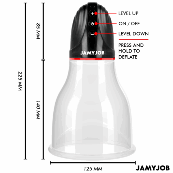 JAMYJOB - XPAND LITE BOMBA AUTOMTICA DE TESTÍCULOS 3 NIVELES DE ONDAS ESTIMULADORAS GRIS - Imagen 3