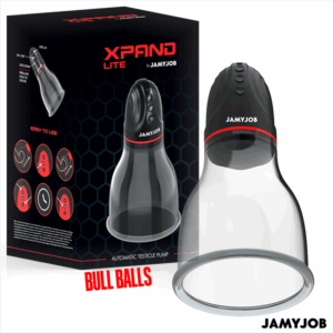 JAMYJOB - XPAND LITE BOMBA AUTOMTICA DE TESTÍCULOS 3 NIVELES DE ONDAS ESTIMULADORAS GRIS