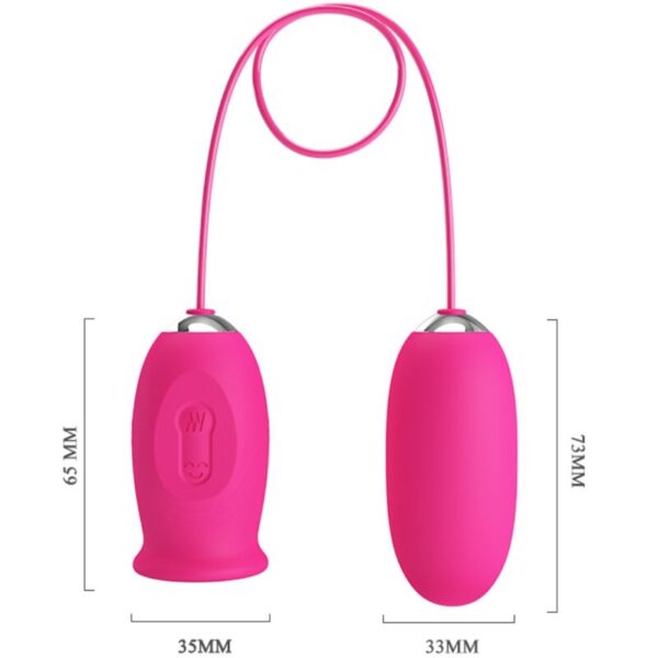 PRETTY LOVE - DAISY HUEVO VIBRADOR + LENGUA ESTIMULADORA DE CLÍTORIS ROSA - Imagen 5