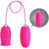 PRETTY LOVE - DAISY HUEVO VIBRADOR + LENGUA ESTIMULADORA DE CLÍTORIS ROSA - Imagen 4