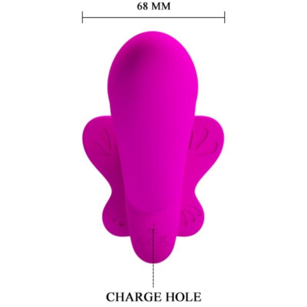 PRETTY LOVE - VALERIE VIBRADOR DOBLE STRAP-ON 12 VIBRACIONES MORADO - Imagen 5