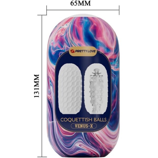 PRETTY LOVE - COQUETTISH BALLS MASTURBADOR MASCULINO SILICONA BLANCO - Imagen 3