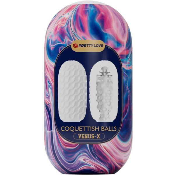 PRETTY LOVE - COQUETTISH BALLS MASTURBADOR MASCULINO SILICONA BLANCO - Imagen 4