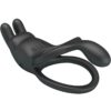 PRETTY LOVE - SETH DOBLE ANILLO VIBRADOR RABBIT 7 VIBRACIONES NEGRO - Imagen 4