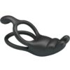 PRETTY LOVE - SETH DOBLE ANILLO VIBRADOR RABBIT 7 VIBRACIONES NEGRO - Imagen 5