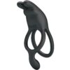 PRETTY LOVE - SETH DOBLE ANILLO VIBRADOR RABBIT 7 VIBRACIONES NEGRO - Imagen 3