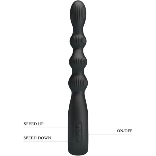 PRETTY LOVE - FEDERER VIBRADOR ANAL 12 VIBRACIONES NEGRO - Imagen 5