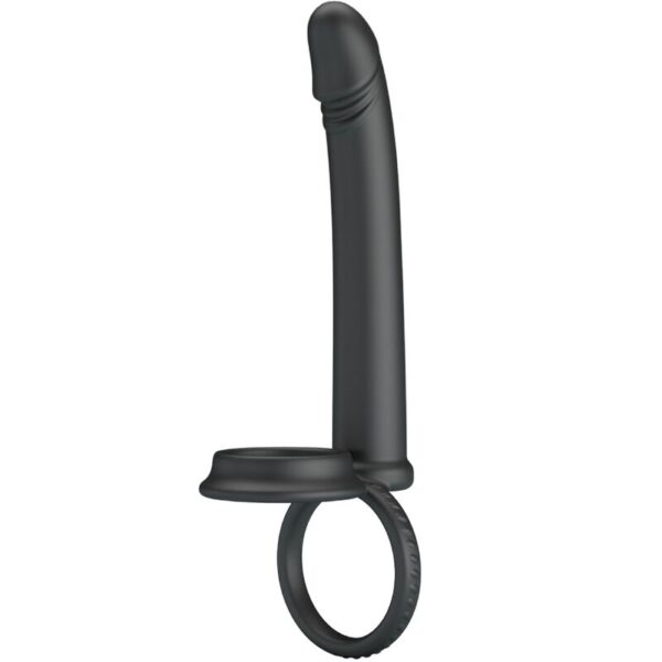 PRETTY LOVE - MOSES ANILLO DOBLE PENE PARA DONLE PENETACIÓN NEGRO - Imagen 2