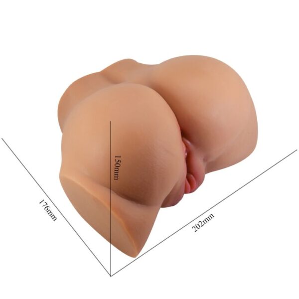 CRAZY BULL - EMILIA TRASERO VIBRADOR CON VAGINA Y ANO REALÍSTICO NATURAL CONTROL REMOTO - Imagen 5