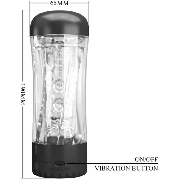 PRETTY LOVE - TAMARA MASTURBADOR MASCULINO VIBRADOR MULTIVELOCIDAD NEGRO - Imagen 4