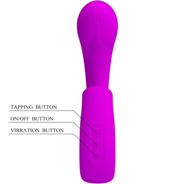 PRETTY LOVE - SIBEL VIBRADOR PUNTO G + ESTIMULADOR CLÍTORIS 10 VIBRACIONES MORADO - Imagen 4