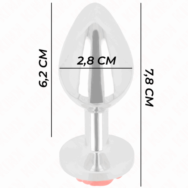 KINK - PLUG ANAL ROSA ROJA TALLA S - Imagen 4