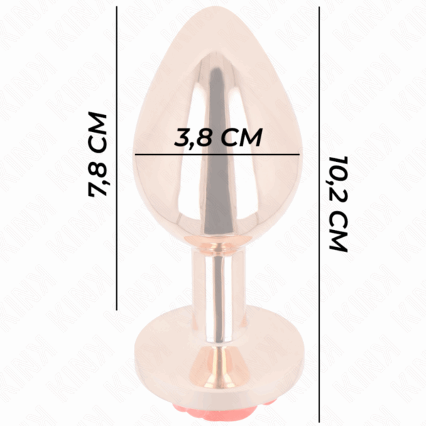 KINK - PLUG ANAL ORO ROSADO ROSA ROJA L - Imagen 4