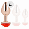 KINK - PLUG ANAL ORO ROSADO ROSA ROJA L - Imagen 2
