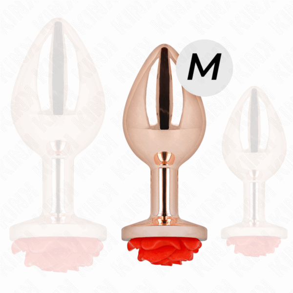 KINK - PLUG ANAL ORO ROSADO ROSA ROJA M - Imagen 2