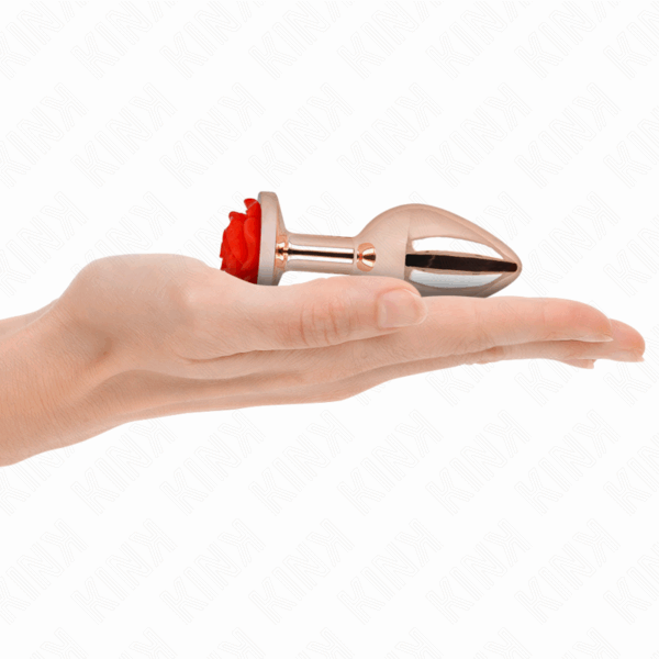 KINK - PLUG ANAL ORO ROSADO ROSA ROJA M - Imagen 3