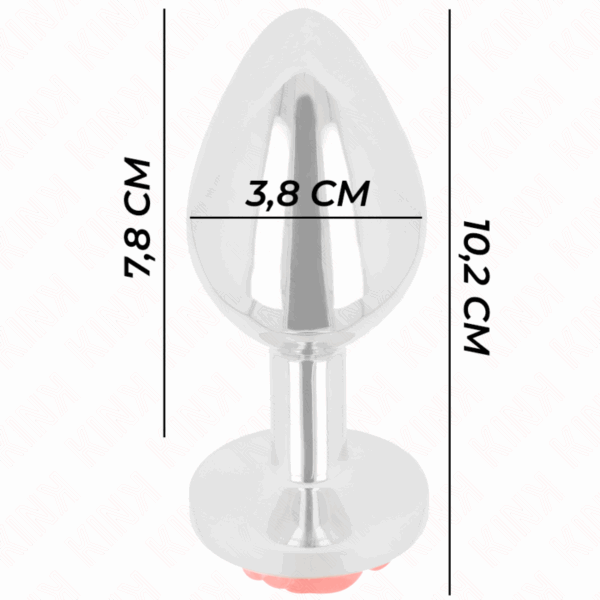 KINK - PLUG ANAL ROSA ROJA TALLA L - Imagen 4