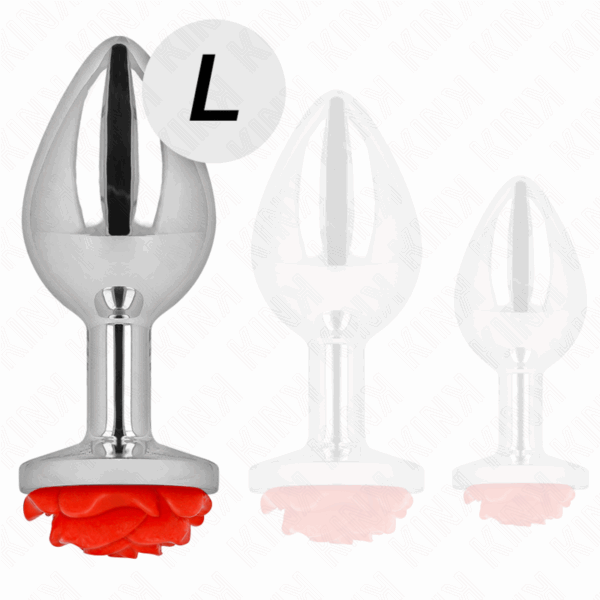 KINK - PLUG ANAL ROSA ROJA TALLA L - Imagen 2